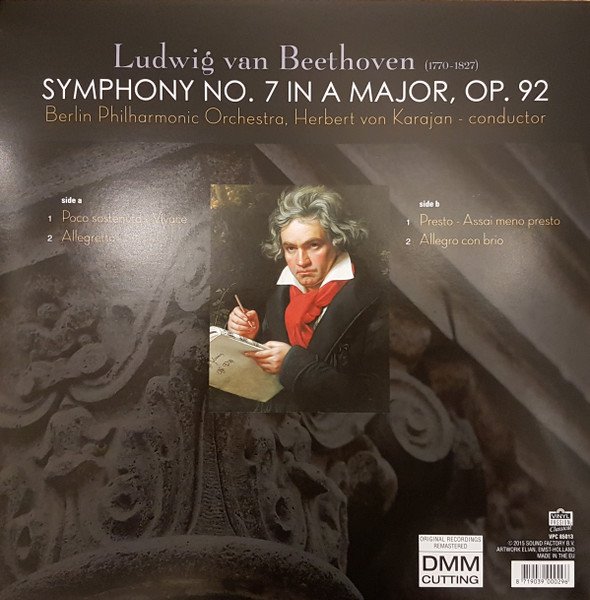 Beethoven - Symphony No. 7 (LP) back cover with tracklist