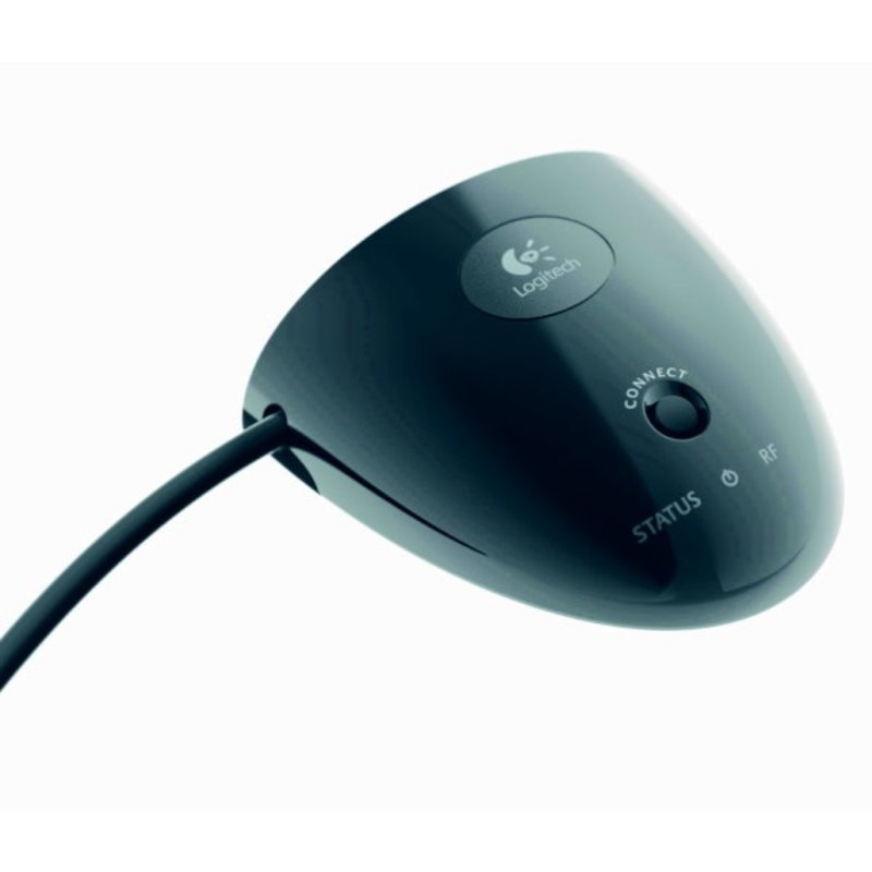 Logitech Harmony RF Wireless Extender — rear view showing USB port and four IR emitter jacks