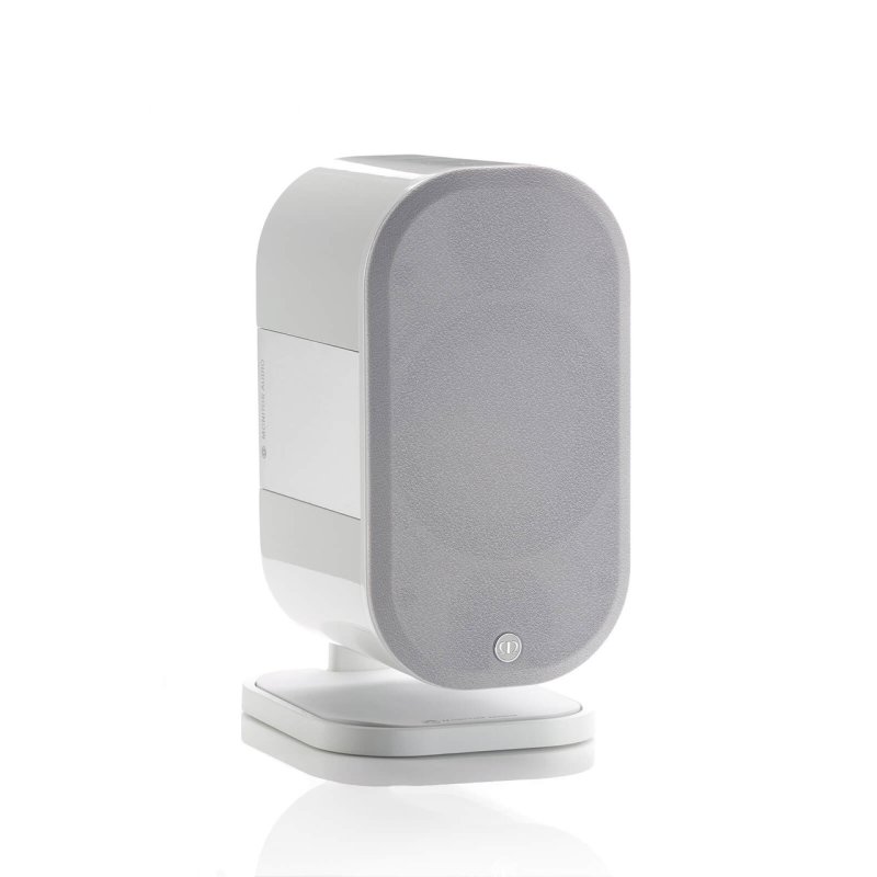 Monitor Audio Apex A10 White Lacquer (Single) — front view (grille on)