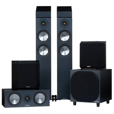Monitor Audio Bronze 200 Atmos AV Speaker Package Black (5.1.2 Atmos Package)