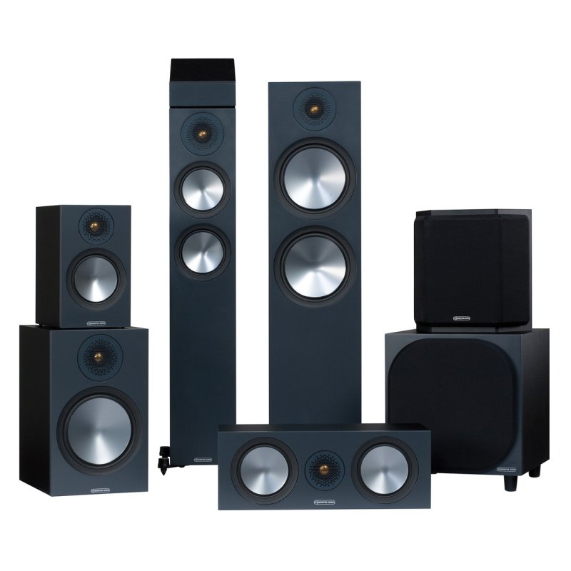 Monitor Audio Bronze 200 Atmos AV Speaker Package Black (5.1.2 Atmos Package) — Bronze 6G range