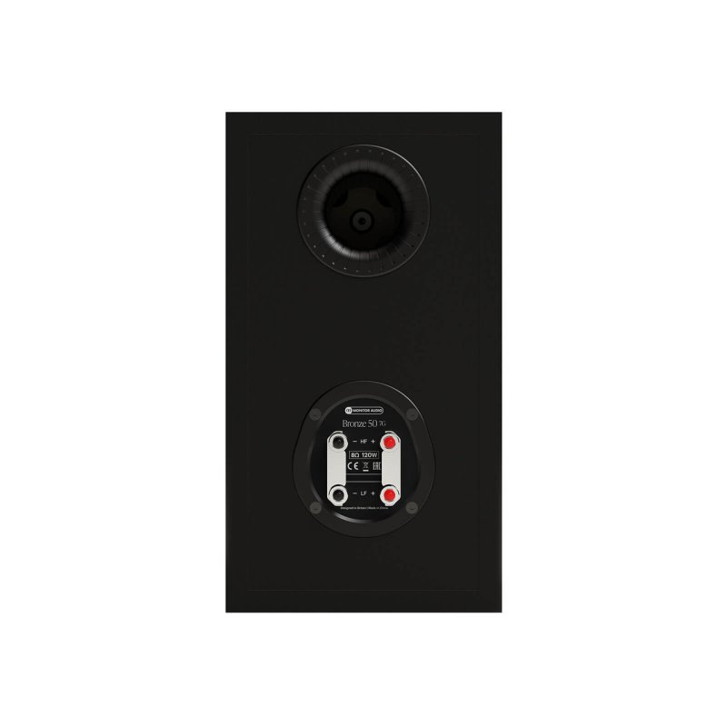 Monitor Audio Bronze 50 7G Bookshelf Speakers Black (Pair) — rear panel