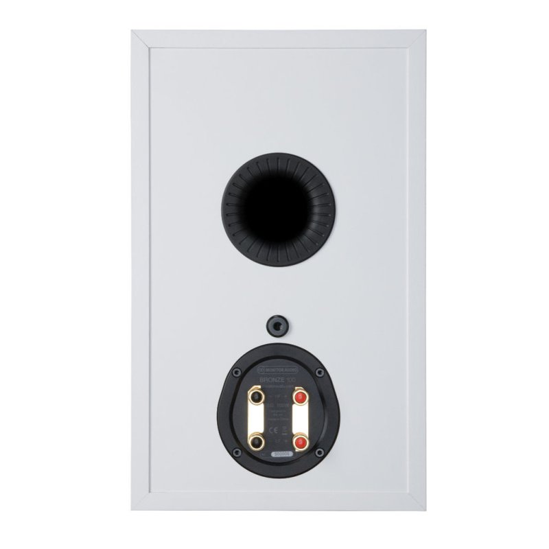 Monitor Audio Bronze 6G 100 Bookshelf Speakers White (Pair) — rear panel