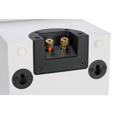 Monitor Audio Bronze 6G AMS Atmos Speakers White (Pair) — terminal and keyhole mount detail