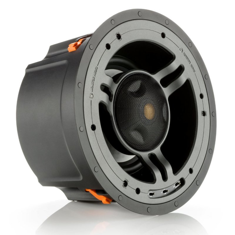 Monitor Audio CP-CT380-IDC In-Ceiling Speaker - three-quarter view showing enclosure depth