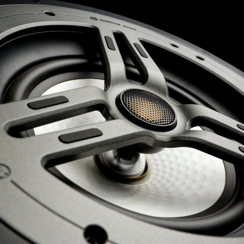 Monitor Audio CP-CT380 In-Ceiling Speaker (Single) — tweeter and RST cone detail