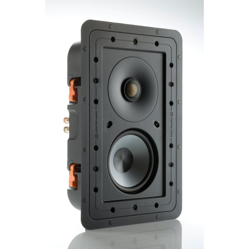 Monitor Audio CP-WT150 In-Wall Speaker (Single) — three-quarter view with connections