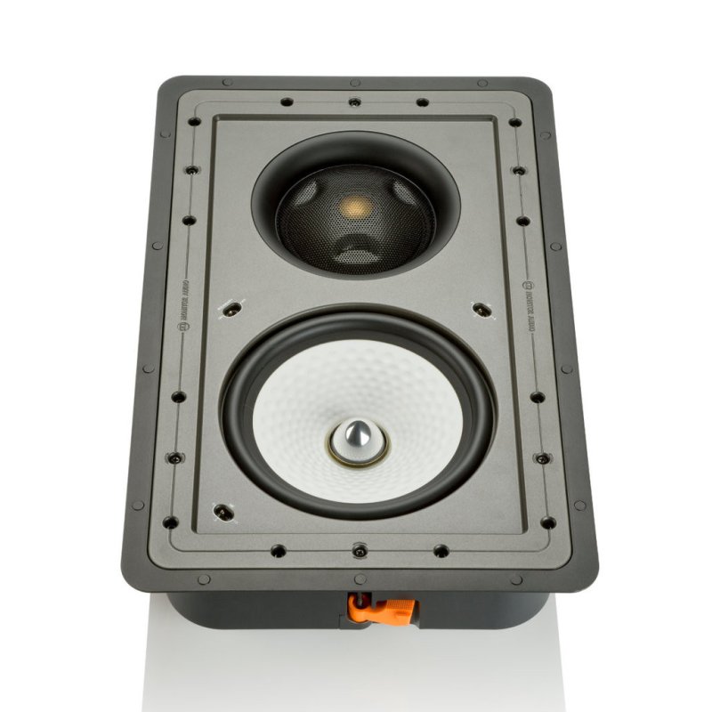 Monitor Audio CP-WT380-IDC In-Wall Speaker (Single) — three-quarter view showing enclosure depth