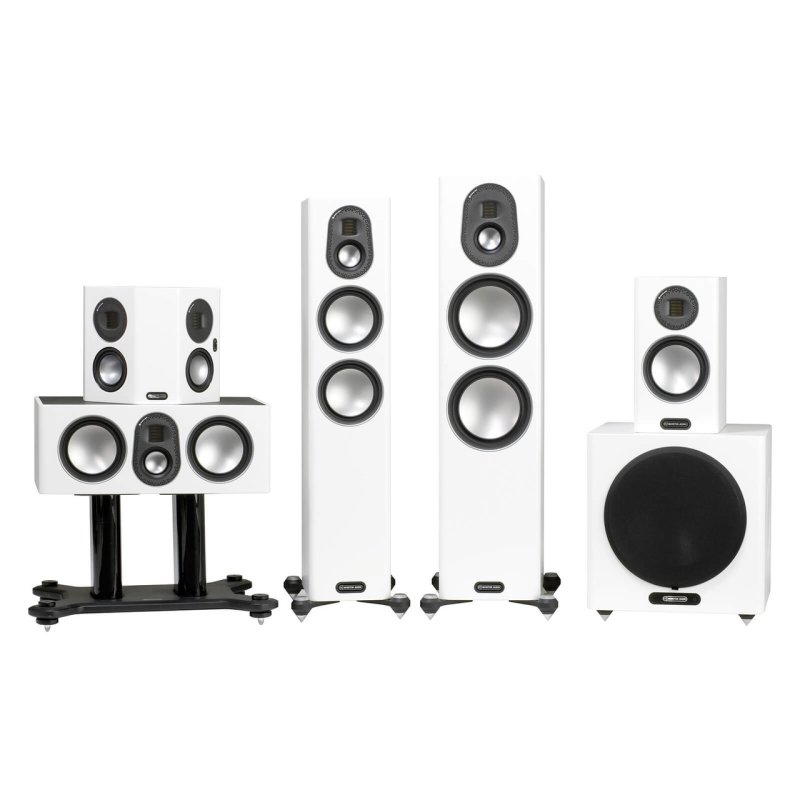 Monitor Audio Gold 200 5G Floorstanding Speaker Satin White (Pair) — Gold Series 5G range