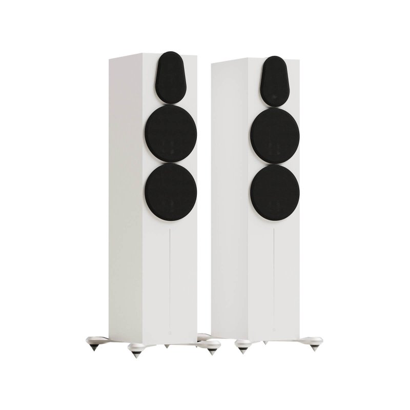 Monitor Audio Gold 500 6G Satin White Floorstanding Speakers (Pair) - With Grilles
