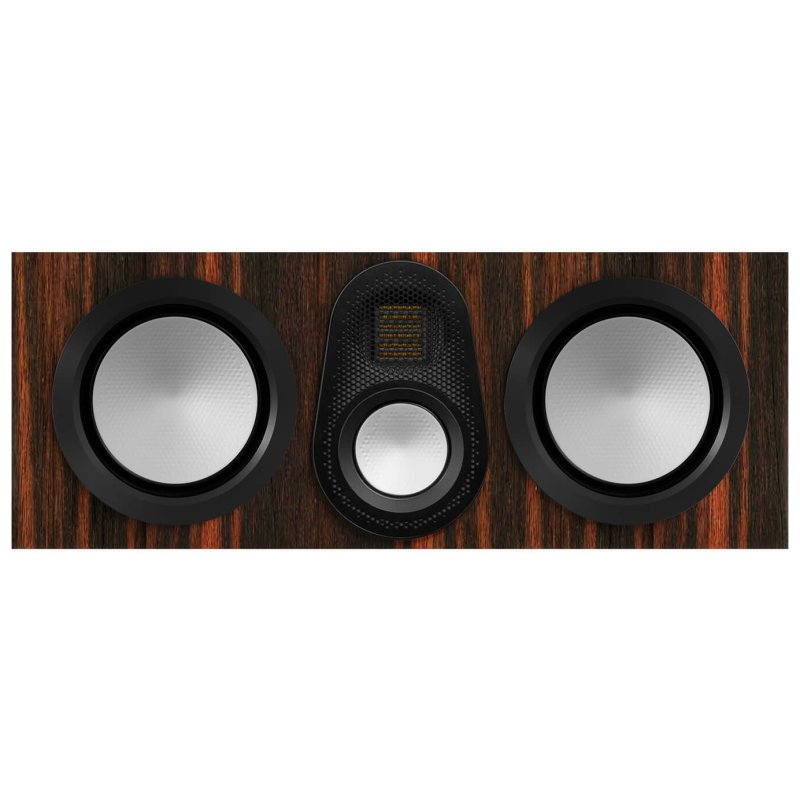 Monitor Audio Gold C250 6G Macassar - front driver detail showing HDT C-CAM cones and MPD III tweeter