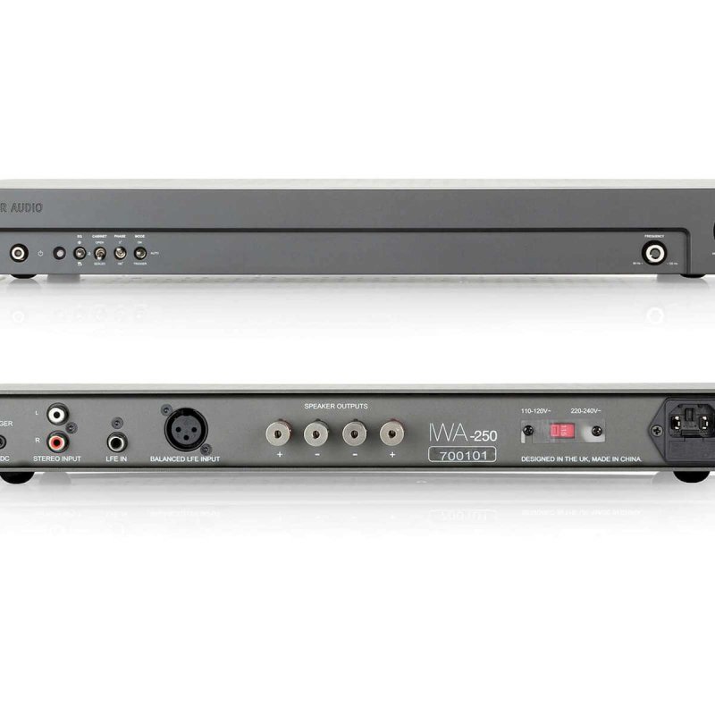 Monitor Audio In-Wall Subwoofer System — IWA-250 amplifier front and rear panels