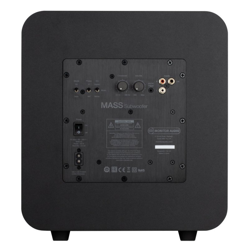 Monitor Audio MASS Gen2 5.1 Home Cinema Package Midnight — subwoofer rear panel