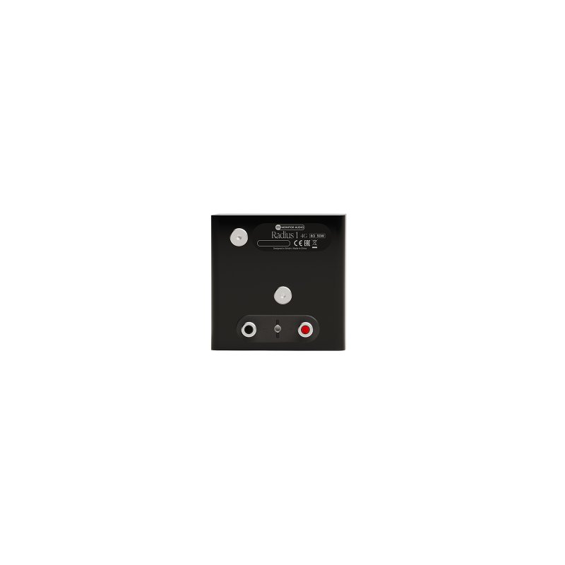 Monitor Audio Radius 1 4G rear panel with speaker terminals and keyhole mount