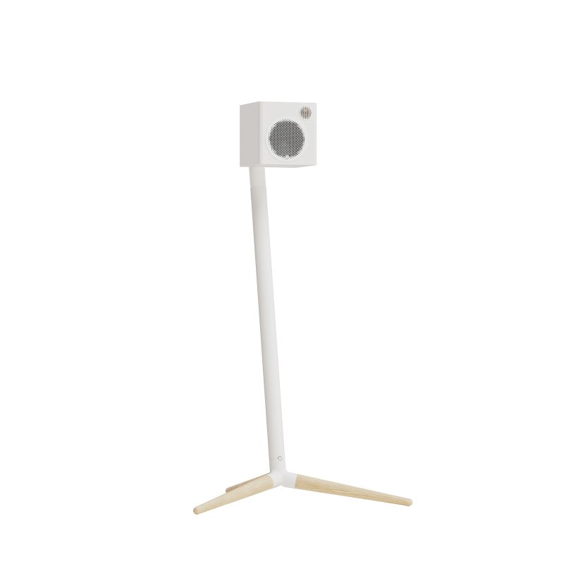 Monitor Audio Radius 1 4G Satin White on Radius Floor Stand 4G (sold separately)