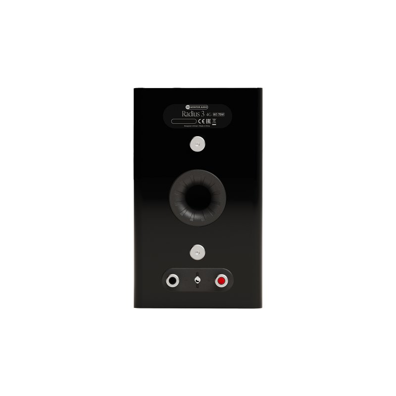 Monitor Audio Radius 3 4G rear panel with HiVe II port and speaker terminals