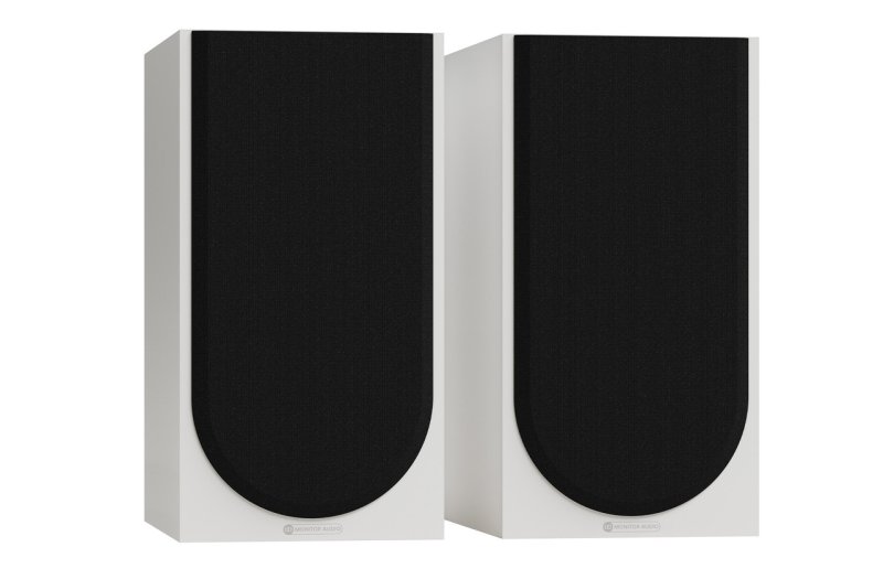 Monitor Audio Silver 100 8G Satin White with magnetic grilles fitted (Pair)