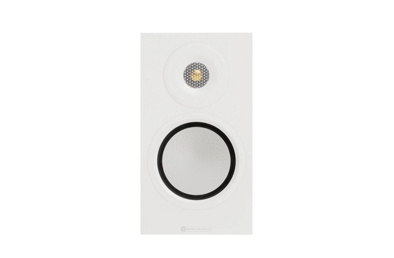 Monitor Audio Silver 100 8G Standmount Speakers Satin White (Pair) - front view 