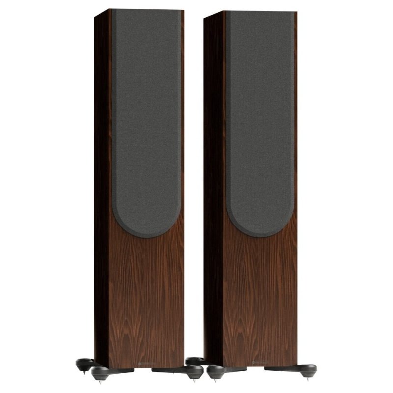 Monitor Audio Silver 500 8G European Walnut Floorstanding Speakers (Pair) - With Grilles