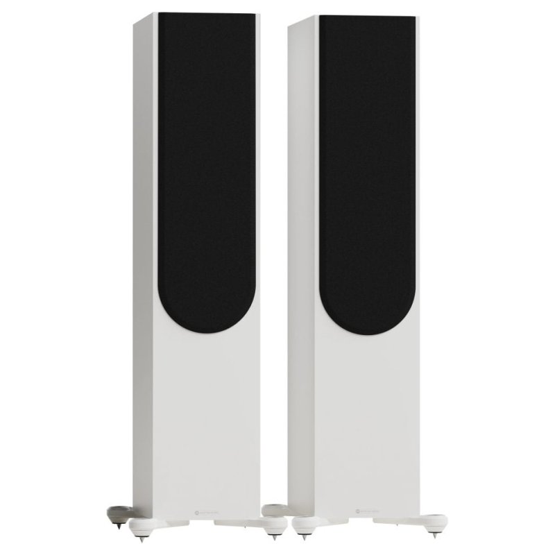Monitor Audio Silver 500 8G Satin White Floorstanding Speakers (Pair) - With Grilles