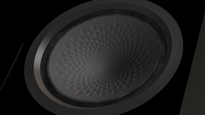 Monitor Audio Silver AMS 8G Atmos Speakers High Gloss Black (Pair) - C-CAM RST III mid-bass driver detail