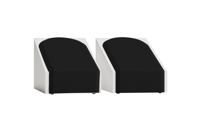 Monitor Audio Silver AMS 8G Atmos Speakers Satin White (Pair) - with magnetic grilles fitted