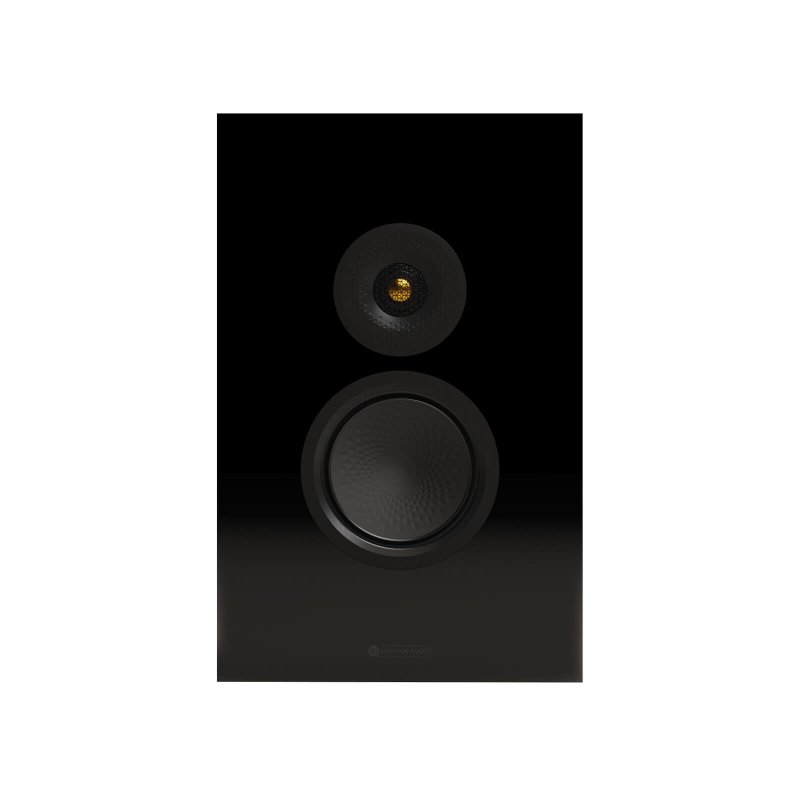 Monitor Audio Silver On-Wall 8G High Gloss Black, front view without grille