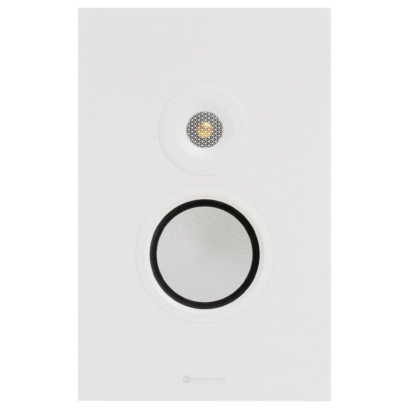 Monitor Audio Silver On-Wall 8G Satin White, front view without grille