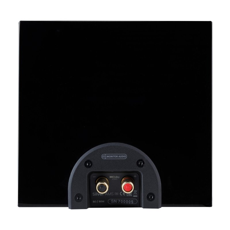 Monitor Audio Silver AMS 7G Atmos Speakers Gloss Black (Pair) — rear panel