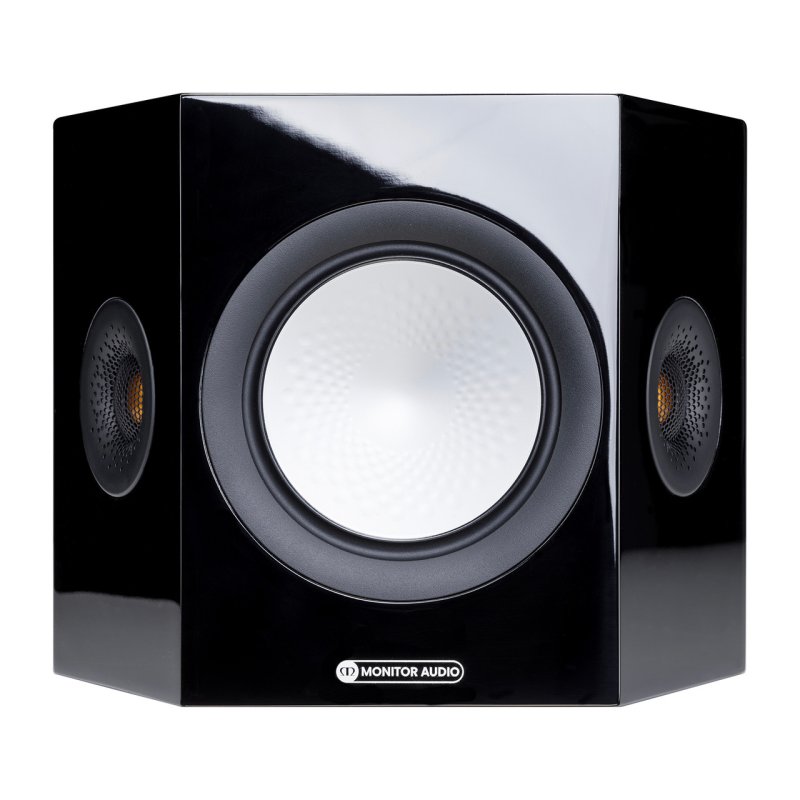Monitor Audio Silver FX 7G Surround Speaker - Gloss Black - Front Angled View