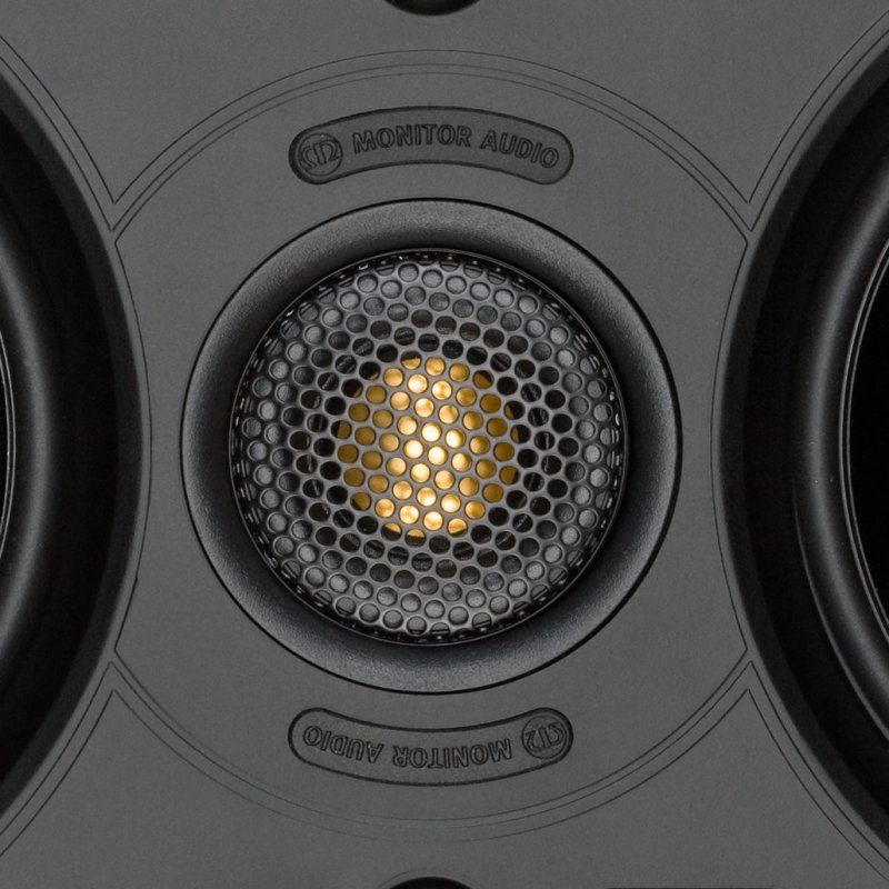 Monitor Audio W250-LCR In-Wall Speaker — C-CAM Gold Dome tweeter close-up