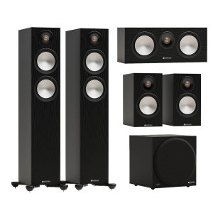 Monitor Audio Bronze 300 7G with Bronze 50 7G 5.1 Speaker Package Black