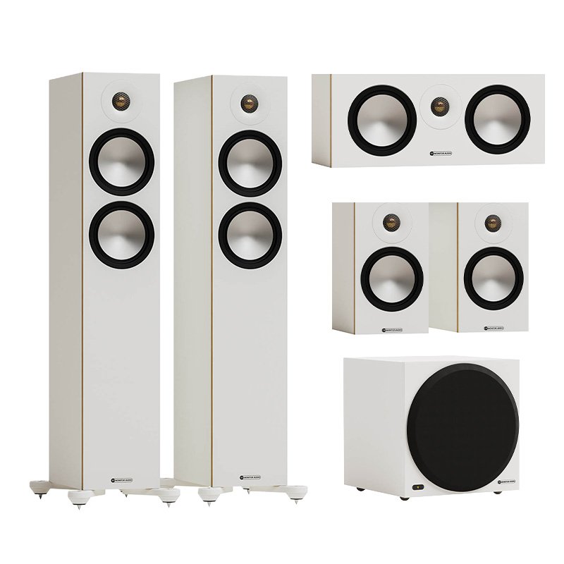 Monitor Audio Bronze 300 7G with Bronze 50 7G 5.1 Speaker Package White