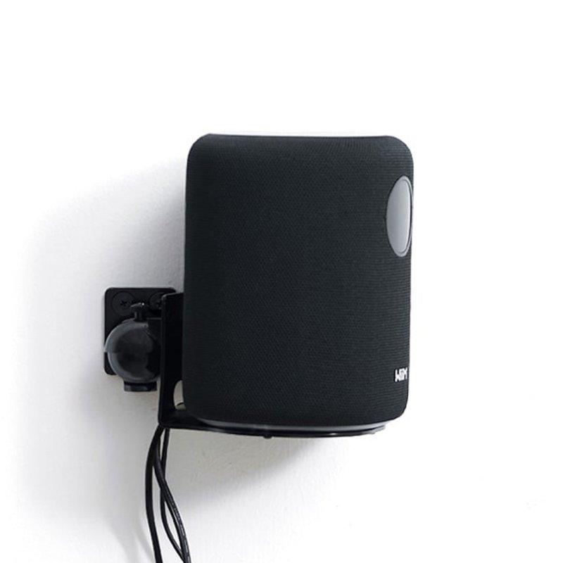 Norstone WiiM Sound Wall Mount Black - with cables routed through bracket
