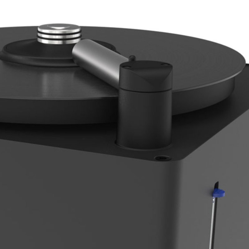 Okki Nokki ONE Record Cleaning Machine Black — vacuum arm and fluid level indicator