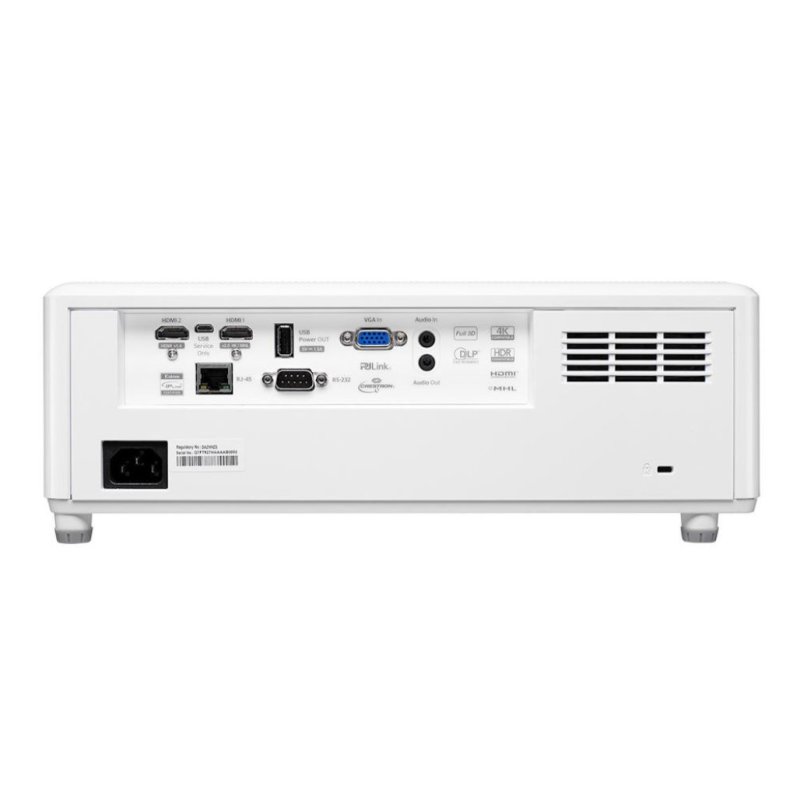 Optoma HZ40 Laser Projector — rear panel