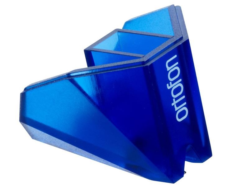 Ortofon 2M Blue Replacement Stylus - rear angle showing Ortofon branding