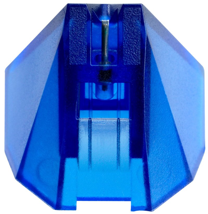 Ortofon 2M Blue Replacement Stylus - underside view showing nude elliptical diamond tip