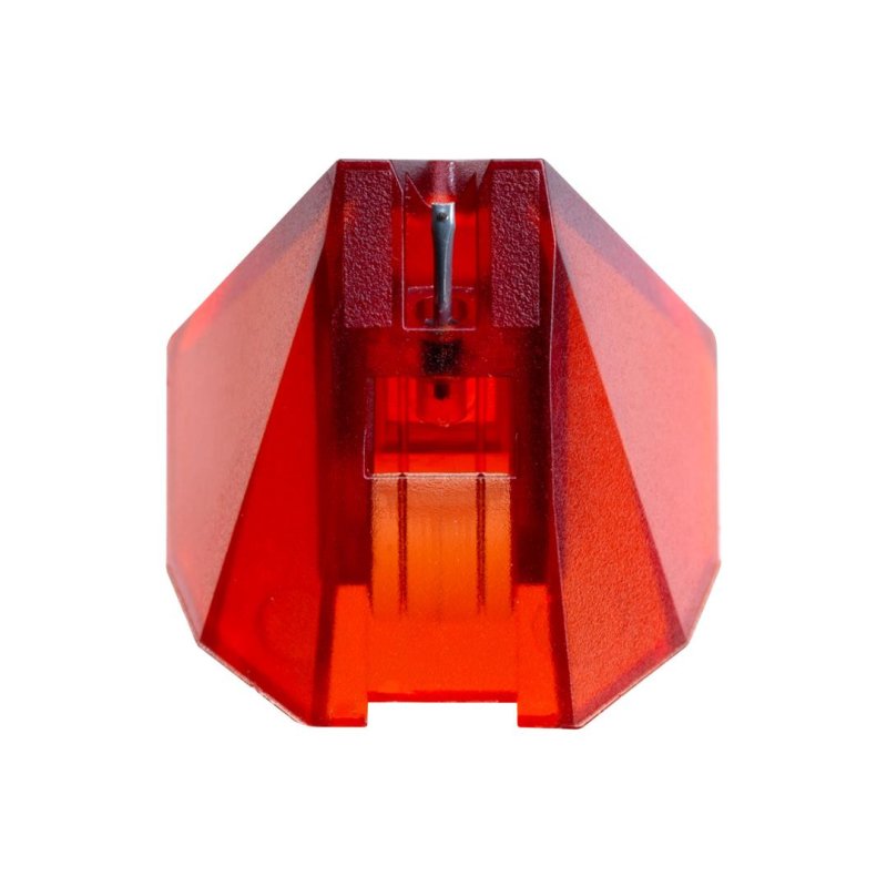 Ortofon 2M Red Replacement Stylus — front view showing diamond tip