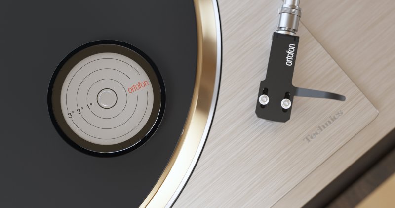 Ortofon Premium Libelle in use on a turntable platter