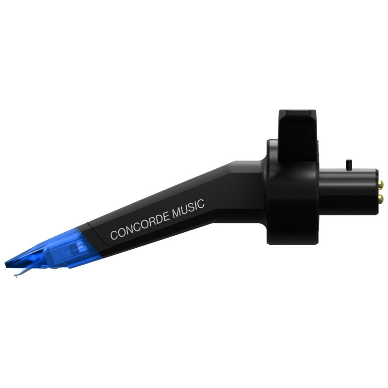Ortofon Concorde Music Blue side view with Ortofon logo