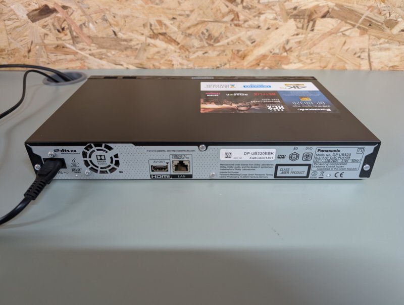 Panasonic Ultra HD Blu-Ray Player DP-UB320EB