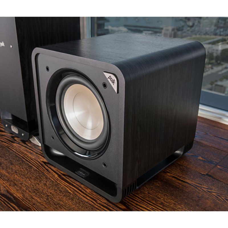 Polk Audio HTS 10 Powered Subwoofer Black — lifestyle view