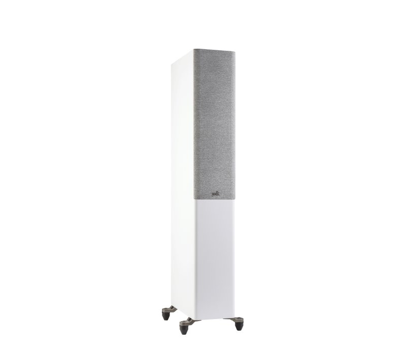 Polk Audio Reserve R500 Floorstanding Speakers White (Pair) — angled view (grille on)