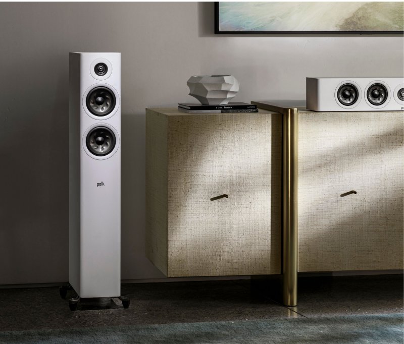 Polk Audio Reserve R500 Floorstanding Speakers White (Pair) — lifestyle 2