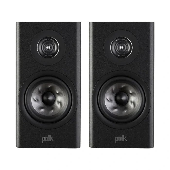 Polk Audio Reserve R100 Bookshelf Speakers Black (Pair) — front view