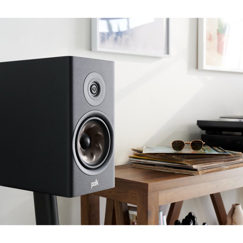 Polk Audio Reserve R100 Bookshelf Speakers Black (Pair) — lifestyle