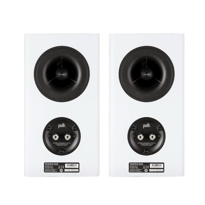 Polk Audio Reserve R200 in white - angled view