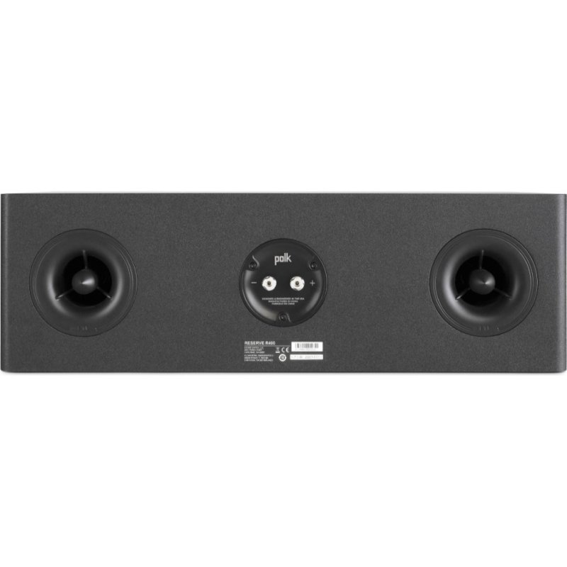 Polk Audio Reserve R400 Centre Speaker Black rear panel with binding posts