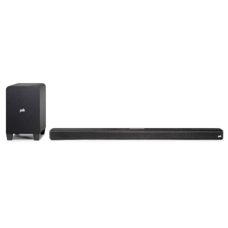 Polk Audio Signa S4 Soundbar and Wireless Subwoofer — angled view